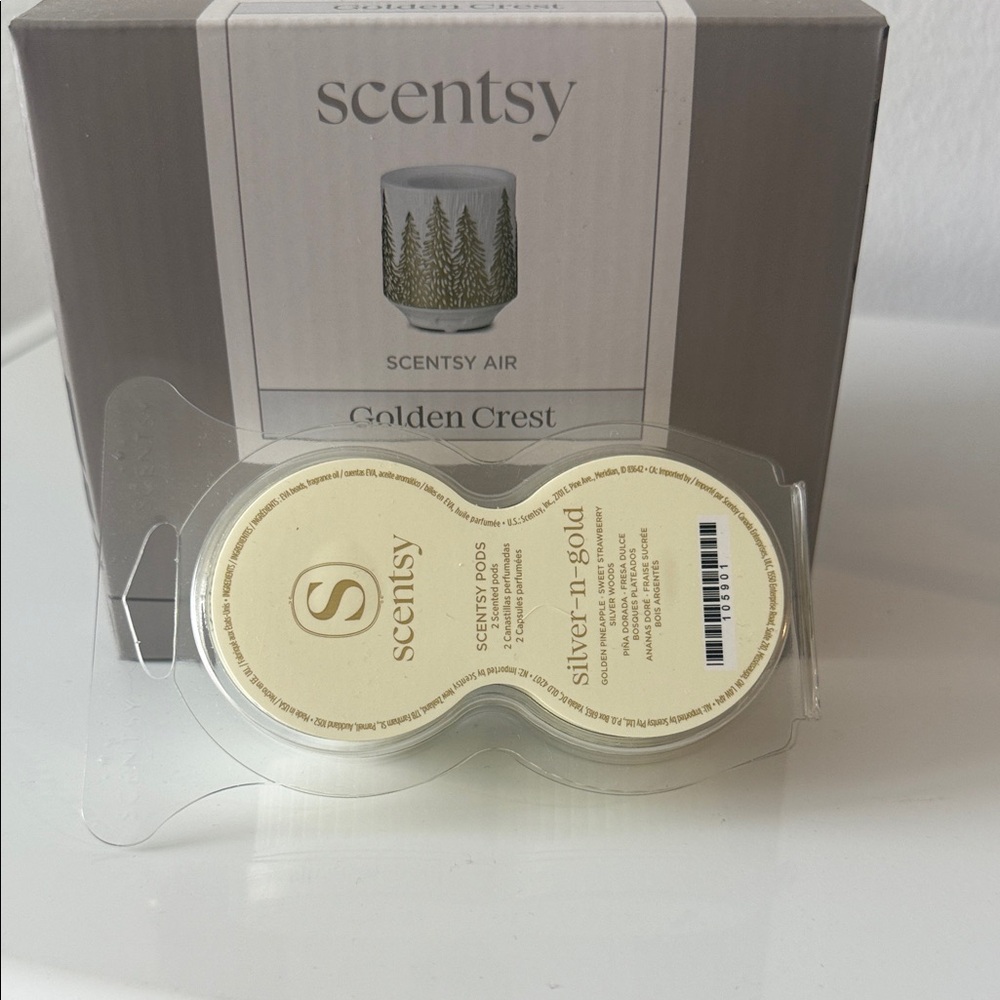 Scentsy Golden Crest Air Freshener - Silver and Gold